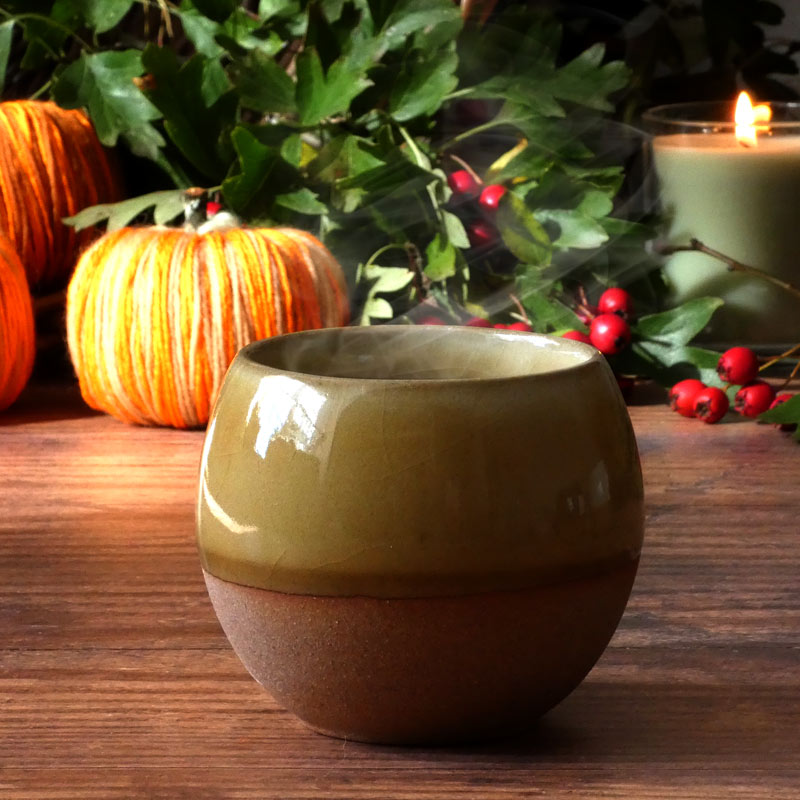 Japanese cup containing a hot drink