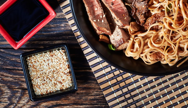 Sesame seeds with Japanese meal