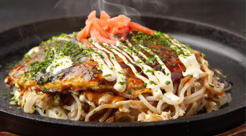 Japanese yakisoba with mayonnaise topping
