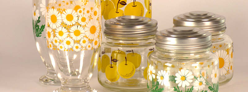 Japanese retro glassware