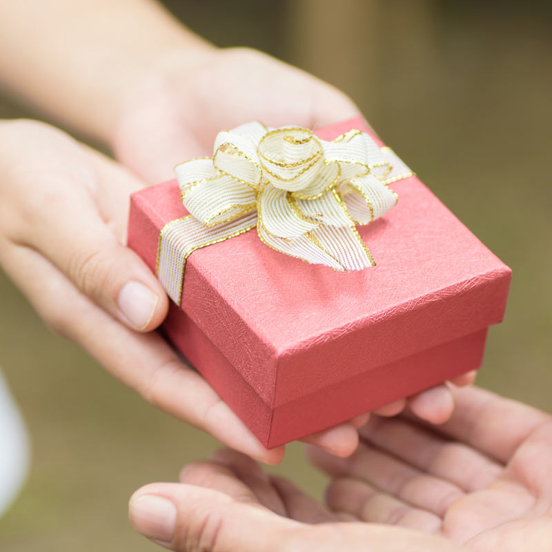 Small gift being given