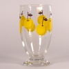 Footed drinking glass with retro 'Nashi Pear' design