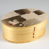 Japanese bento box with autumn winter seasonal design
