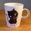 Black Cat mug by Shinzi Katoh