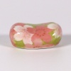 Small chopstick rest with pink and green blossom pattern