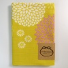 Yellow furoshiki with chrysanthemum flower design