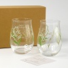 Set of two Hana-fumi Japanese tumblers with Lily of the Valley design