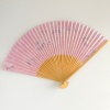 Pink sakura Japanese folding fan