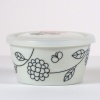 Ceramic storage and microwave dish with plastic lid