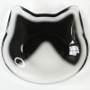 Black and white cat mini glass plate