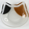 Calico cat small glass plate