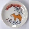 Japanese soy sauce dish with cute shiba inu design