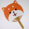 Shiba inu design Japanese uchiwa fan