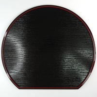 Half moon black Japanese serving tray or placement