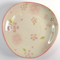 Hana Honoka Japanese side plate with pink blossom decoration