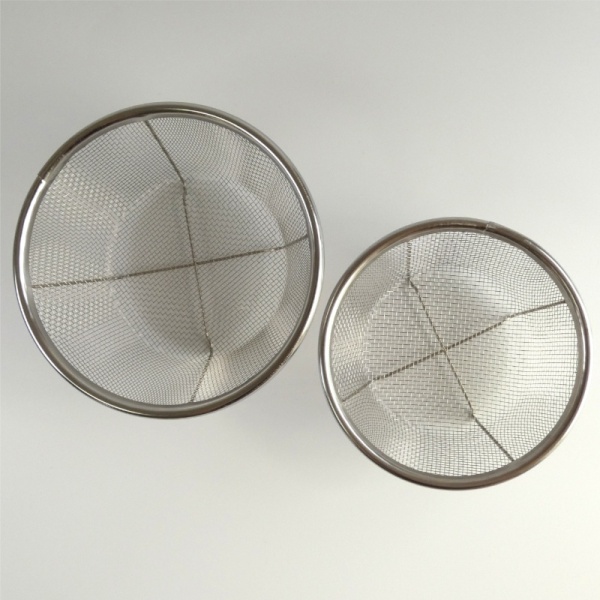 Two small size kitchen sieves