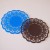Silicone lace pattern coaster - blue and brown