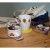 Cafe mug set with yellow silicone coaster