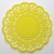 Silicone lace pattern coaster - Canary Yellow