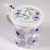 'Anemones' cat design tea mug with strainer and ceramic lid