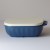 Ceramic grill or oven dish with lid in blue