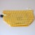 Reverse side of Paddington Bear cotton bag featuring yellow check pattern