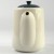 Tall white Japanese teapot with mottled dark blue lid