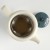 Top down view showing the stainless steel infuser neatly positioned inside the teapot
