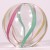 Small glass vase with colourful ribbons design