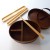 Wooden chopsticks with bento box