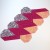 Set of 4 Origami Heart shaped fabric coasters in Autumn berry colours