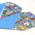 Close up of Mountain River themed Japanese fabric coaster