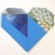 Origami Heart shaped Japanese fabric coaster in blue Mountain River colours