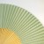 Close up of pale green reverse side of Japanese fan