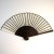 Black and white reverse of Japanese 'Hanabi' folding fan
