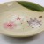 Close up of Totoro design on ceramic plate