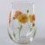 Single orange and yellow poppies design Japanese glass