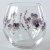 Japanese drinking glass with viola and lavender floral design