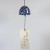 Blue and white 'Arabesque' design Japanese ceramic wind chime