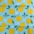 Close up of yellow yuzu fruit and dark green leaves design