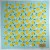 Light blue furoshiki with yellow yuzu pattern