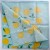 Light blue furoshiki showing the reverse side pattern
