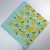 Light blue furoshiki with yellow yuzu pattern