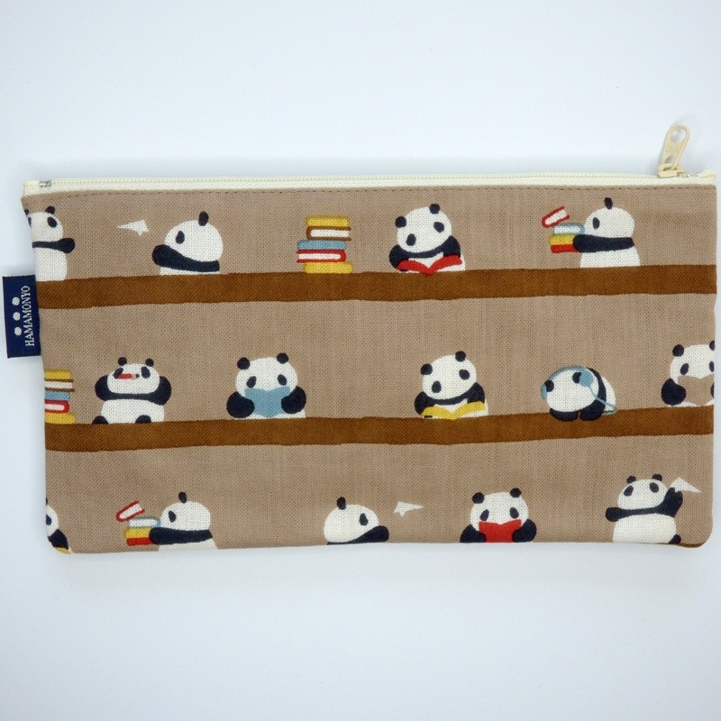 Zip up pencil case with cute panda design