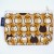 Small fabric zip bag with modern cat design
