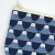 Close up of blue and white Mount Fuji design