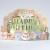 3D popup greetings card with Happy Birthday words and small birds, presents and cake design