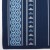 Close up of geometric designs on dark indigo blue background