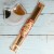 Packaged Retro Vintage Japanese chopsticks on blue table with cat-shaped glass dish