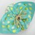 Cotton fabric bento bag with drawstring ties and cute budgie design